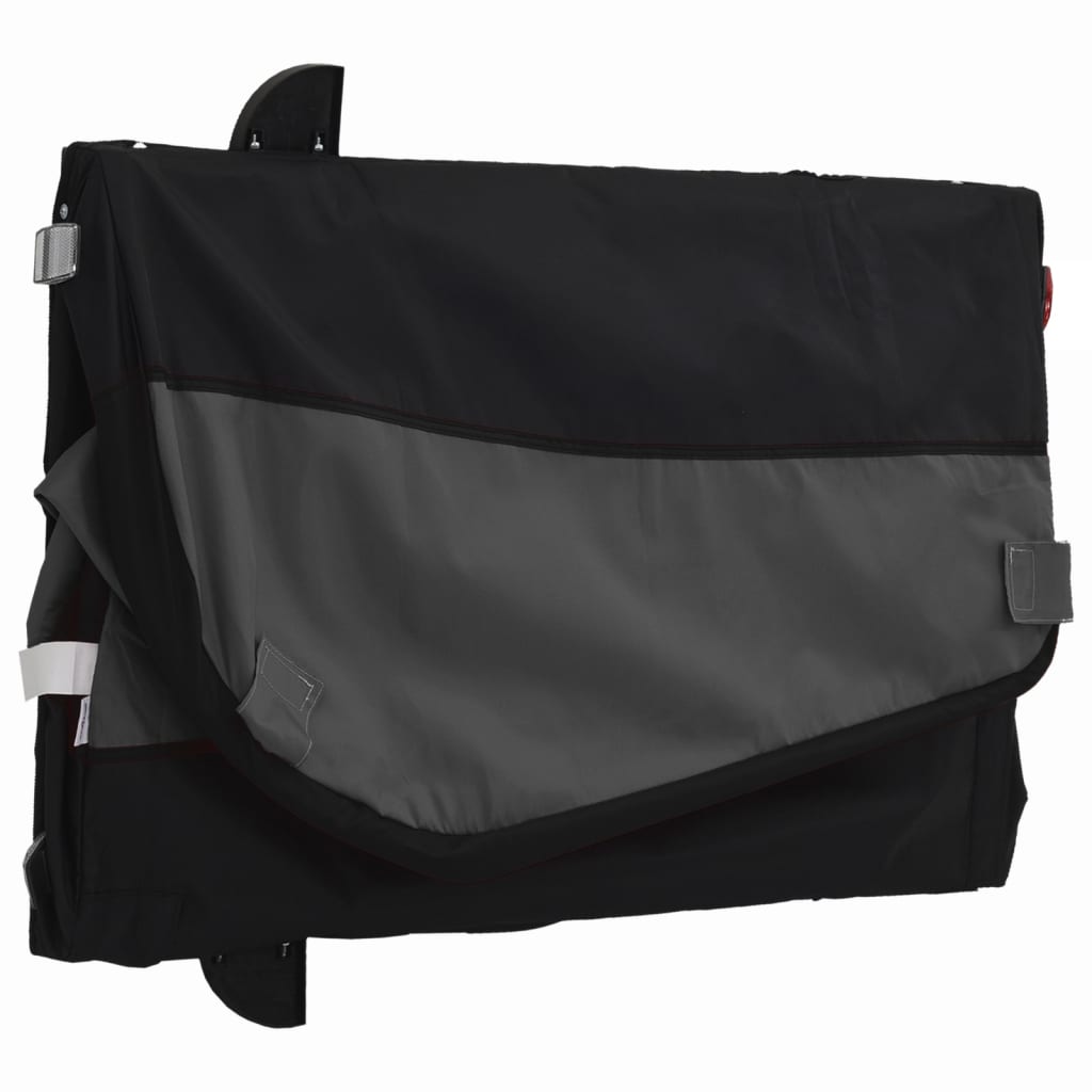 Fahrradanhänger Schwarz und Orange 30 kg Eisen