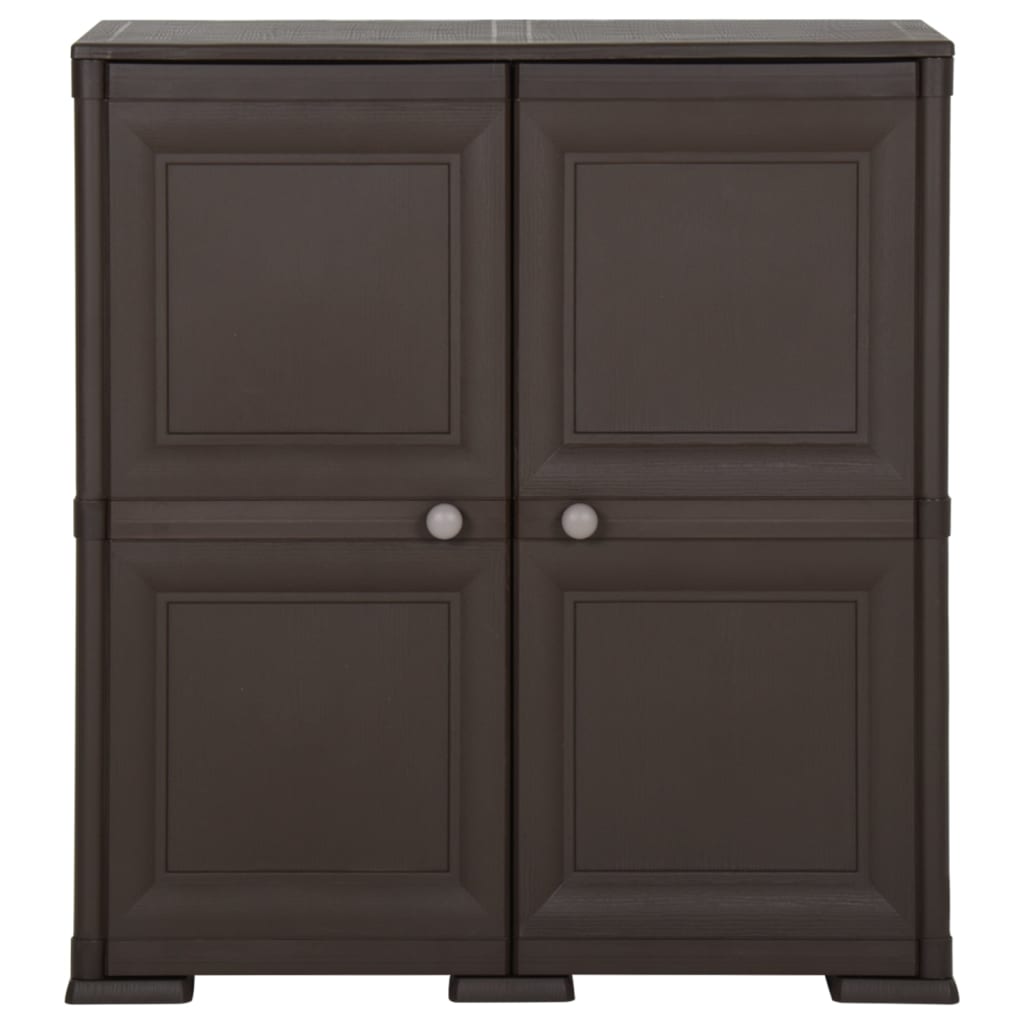 Kunststoffschrank 79x43x125 cm Holzdesign Vanilleeis
