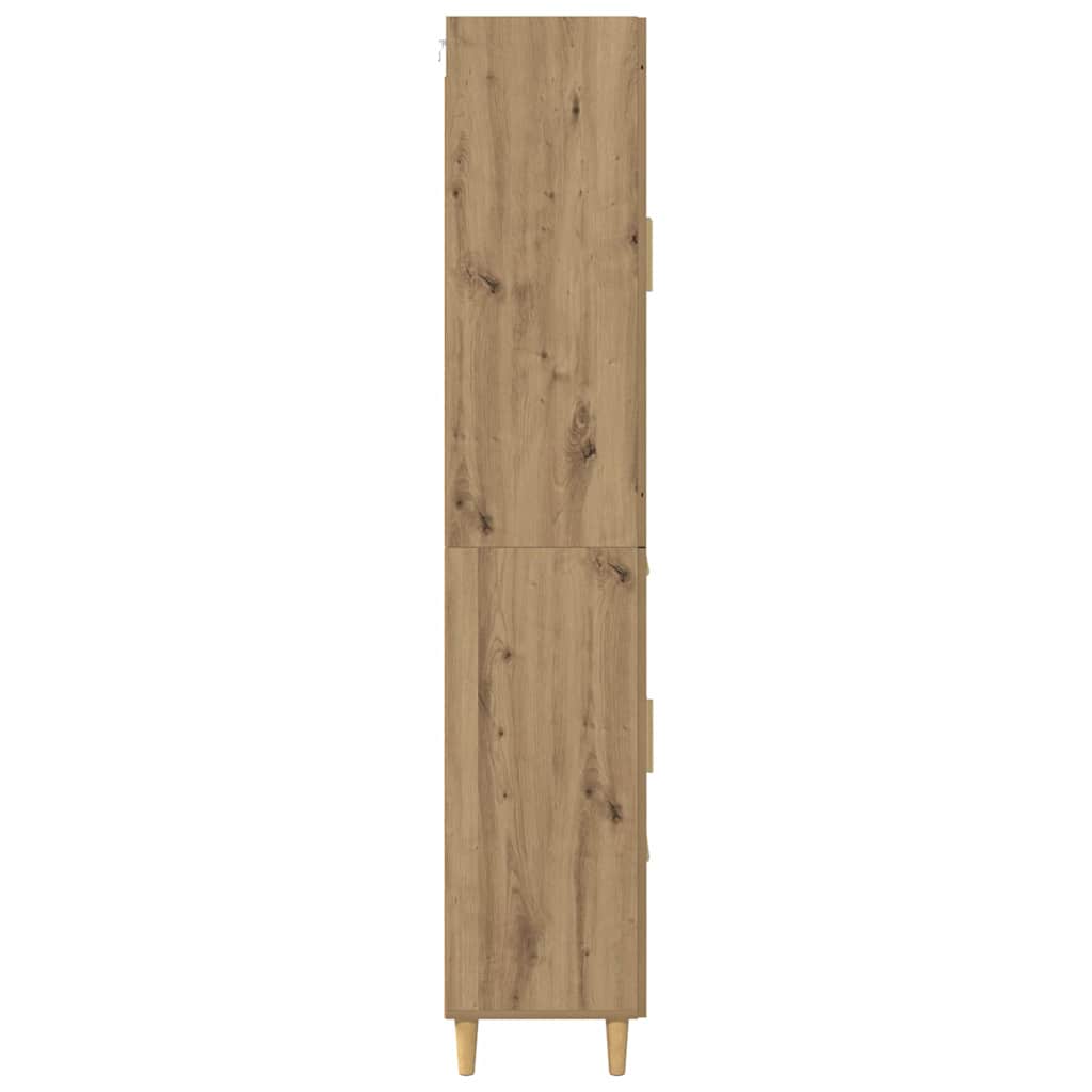 Highboard Altholz 69,5 x 34 x 180 cm Holzwerkstoff