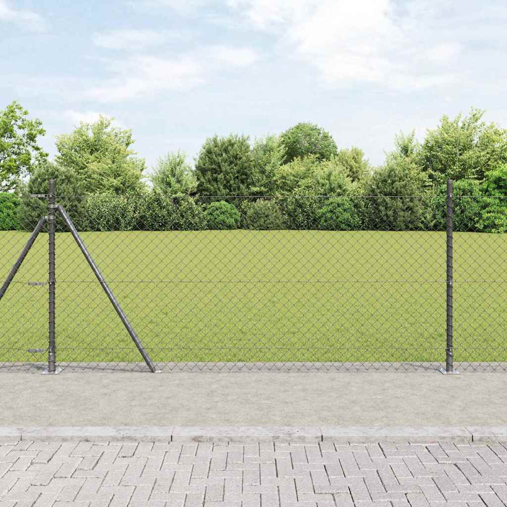 Outdoor Kettenglied-Zaun Erdfixierung 10 x 0,4 m Grün Netz