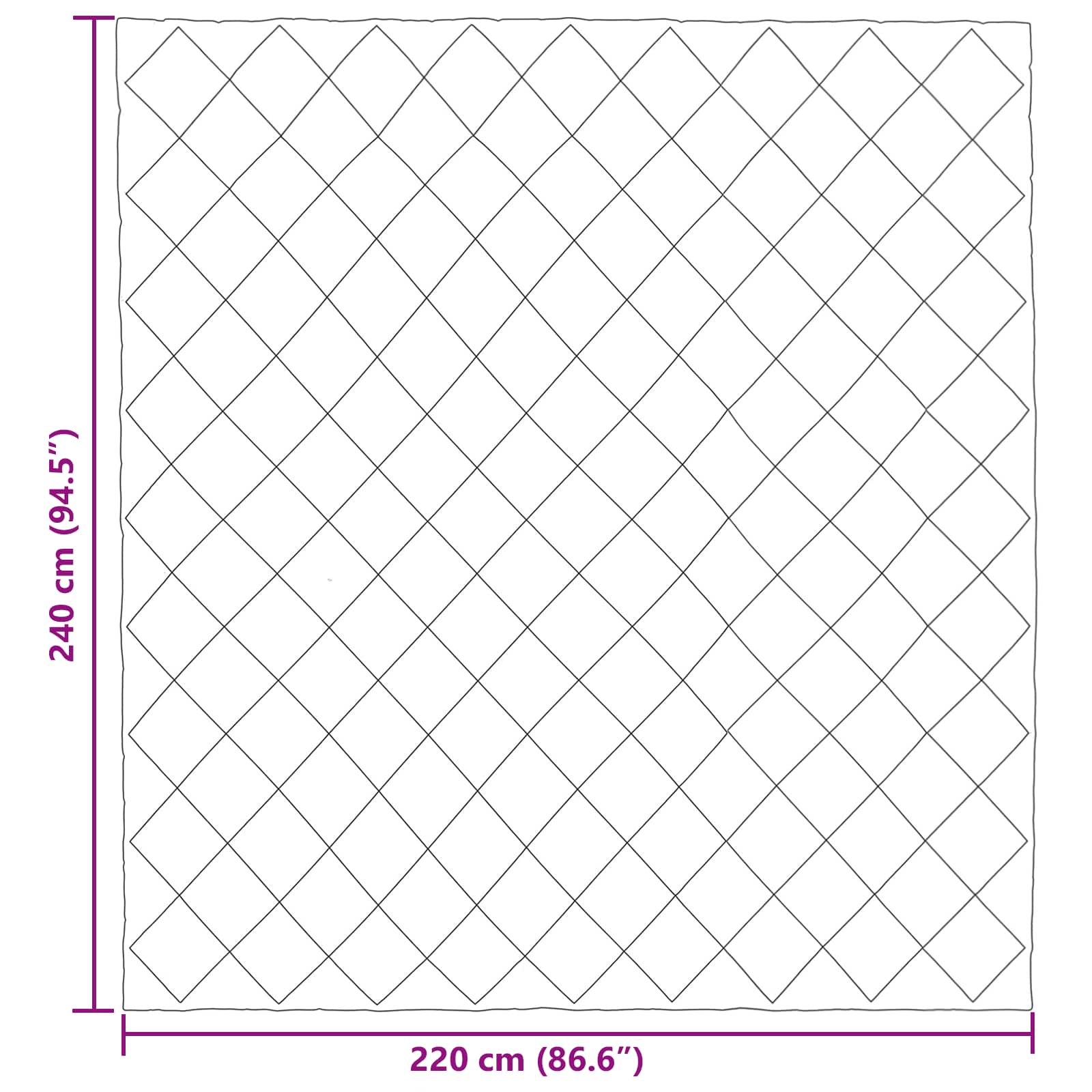 Winterbettdecke Anthrazit 135 x 200 cm Mikrofaser