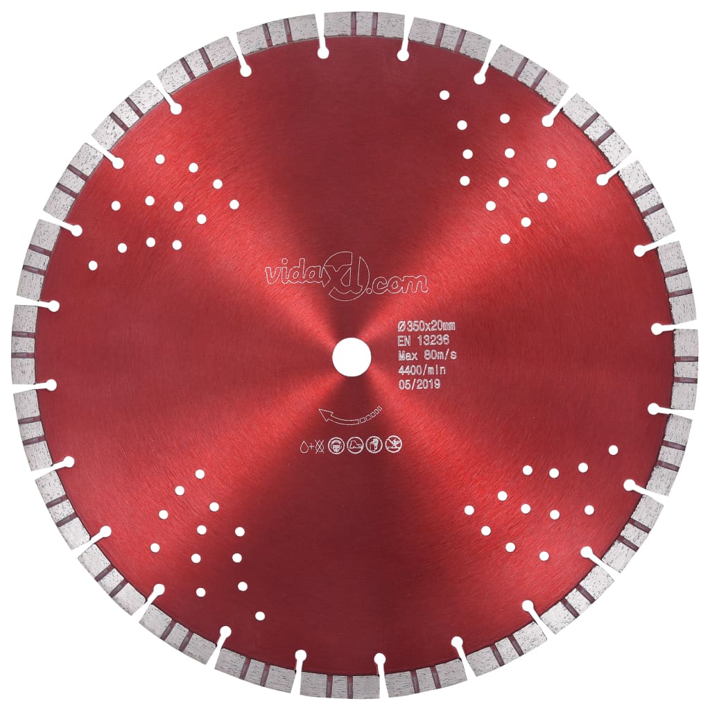 Diamant-Trennscheibe mit Turbo und Löchern Stahl 300 mm