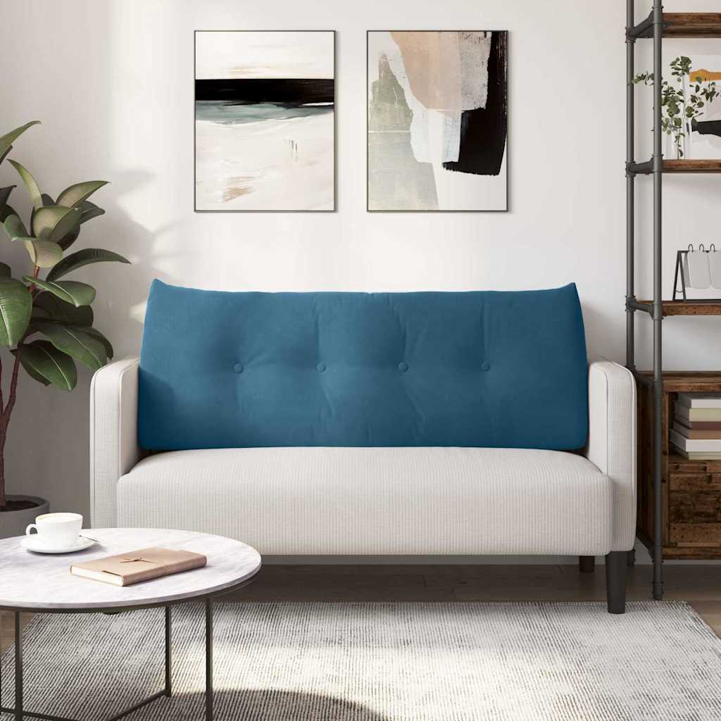 Rückenkissen Blau 45 x 24 x 50 cm Samt