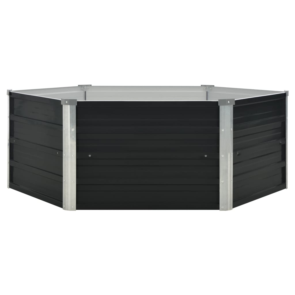 Garten-Hochbeet 129x45 cm Verzinkter Stahl Silber