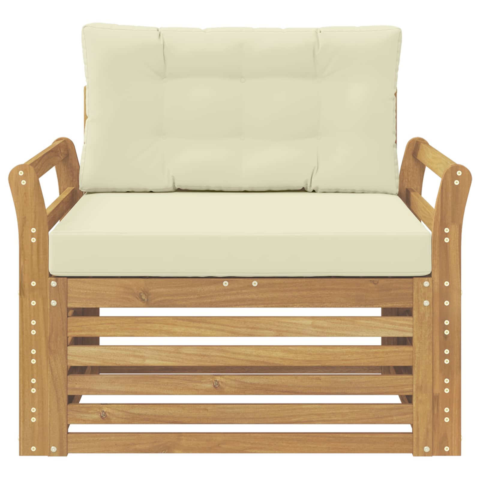 2 Stück Outdoor-Sofa Natur