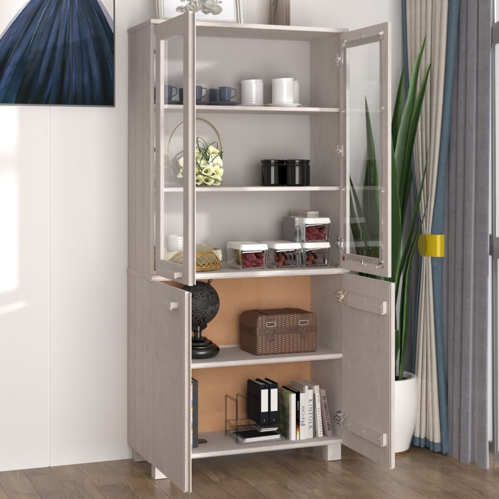 Highboard HAMAR Massivholz Kiefer Honigbraun