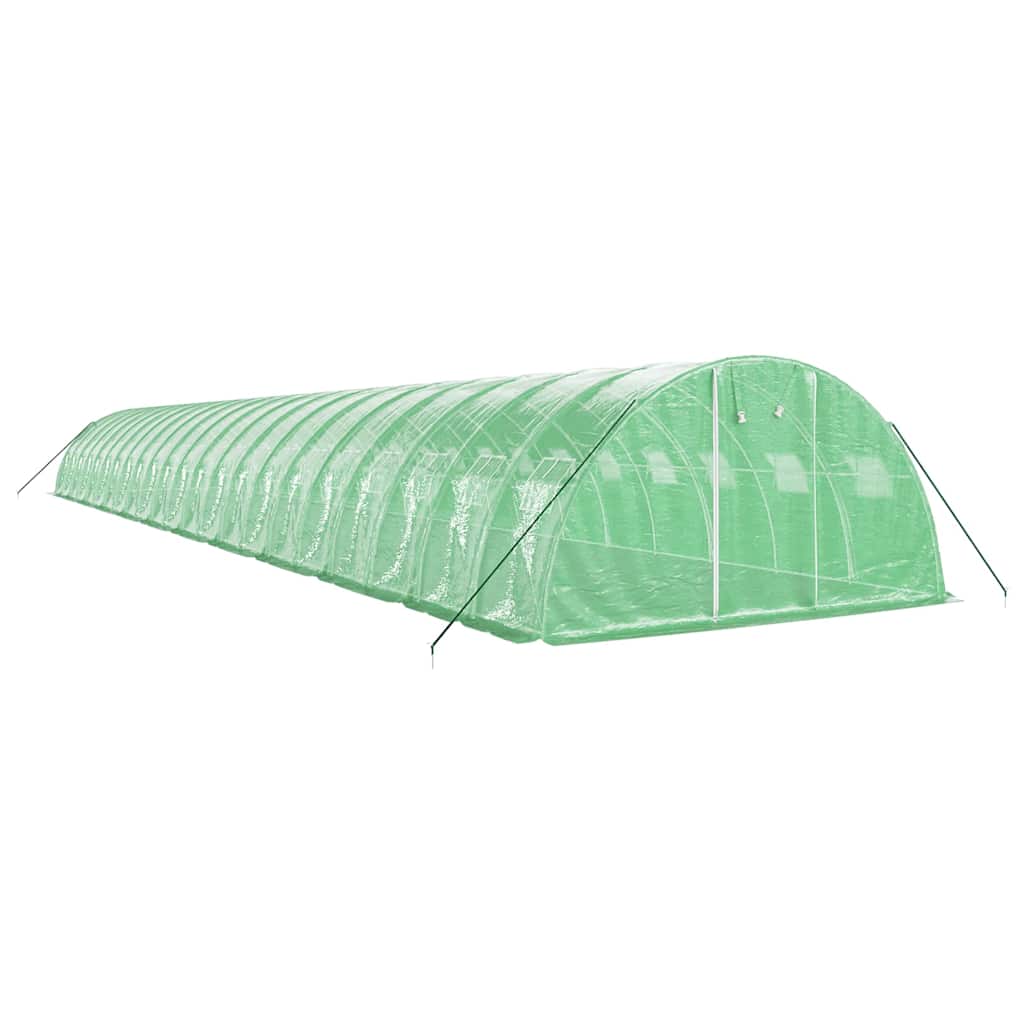 Gewächshaus mit Stahlrahmen Grün 8 m² 4x2x2 m