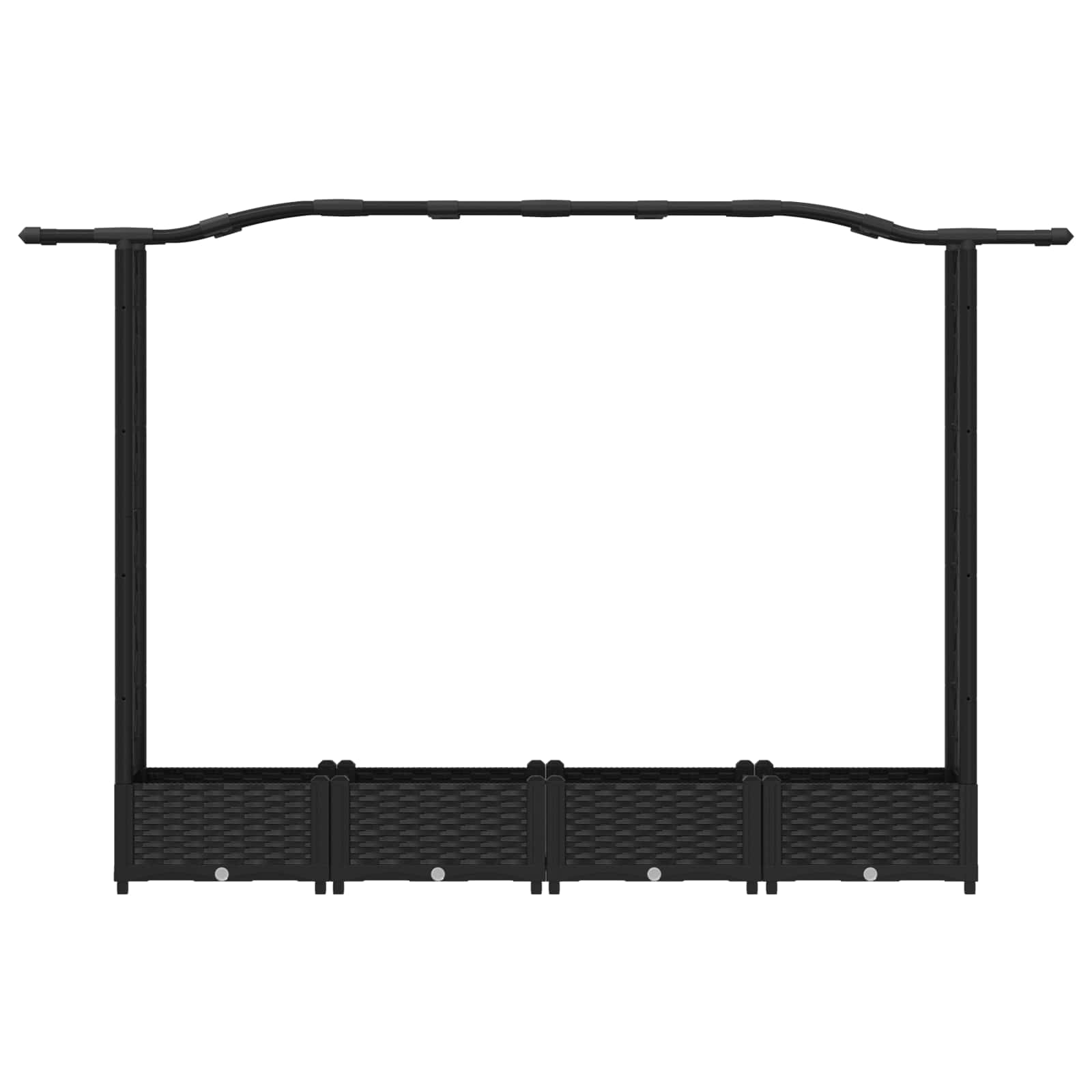 Hochbeet mit Rankgitter und Dach Braun 124 x 40 x 123 cm PP