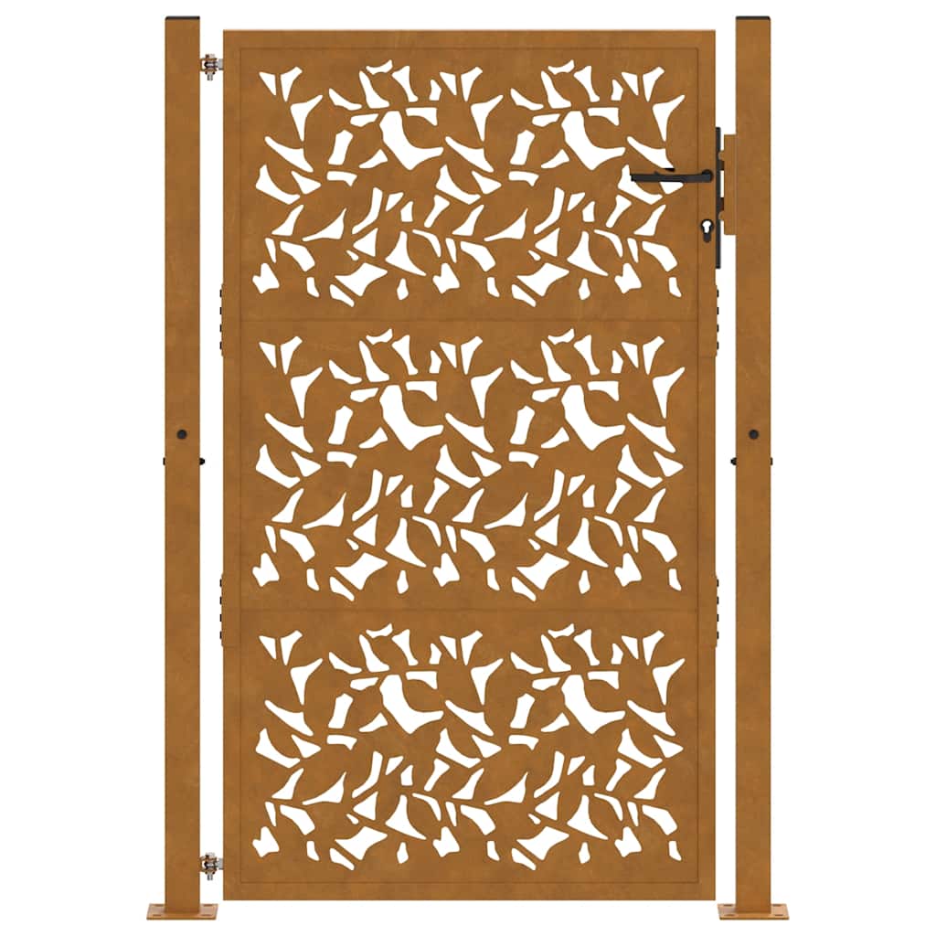 Gartentor Schwarz 100x100 cm Stahl Lichtdesign