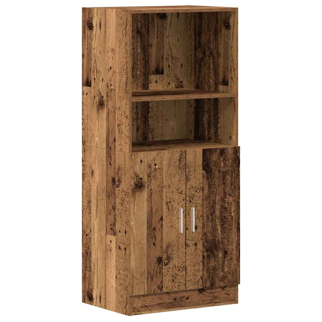 2-tlg. Küchenschrank-Set Weiß Holzwerkstoff
