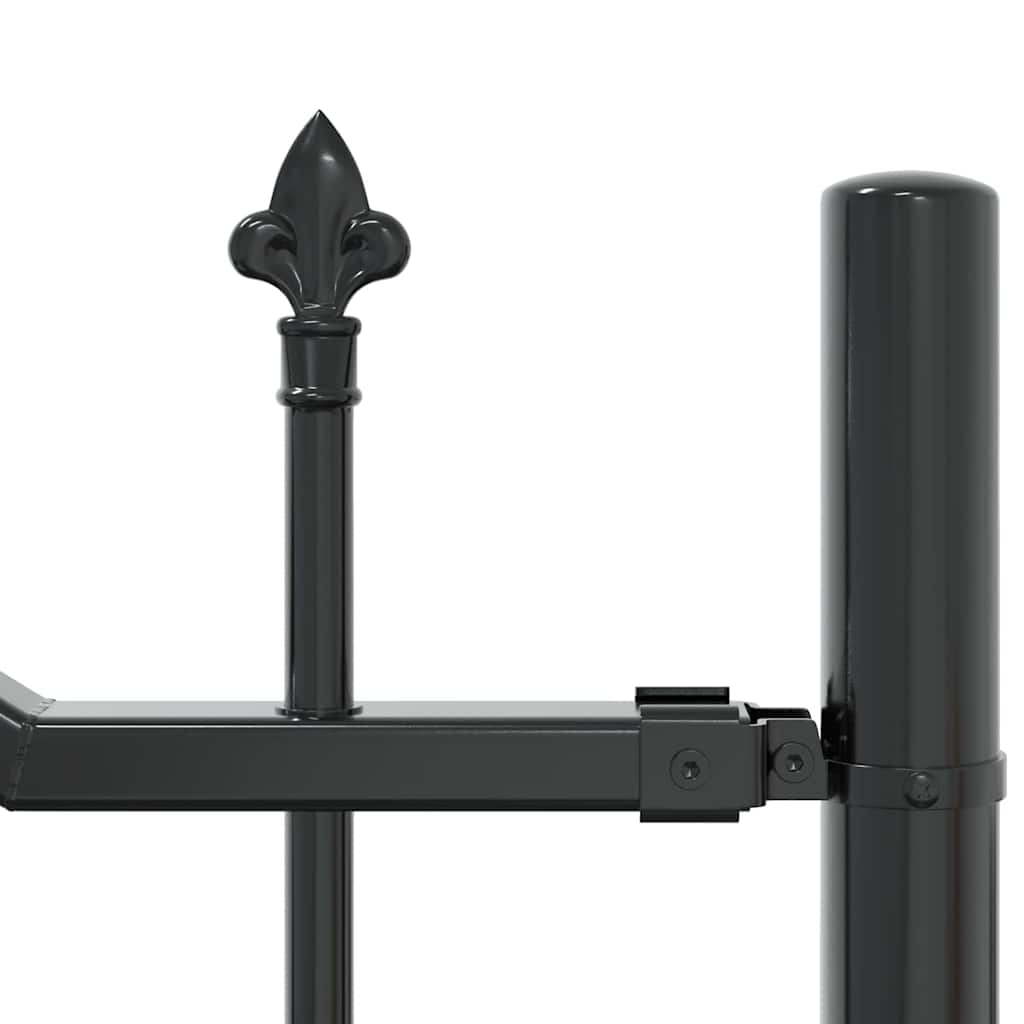Gartenzaun Woerden mit Speerspitze Schwarz 240 x 75 cm Stahl