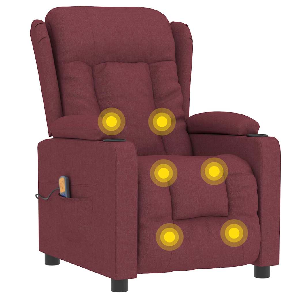 Massagesessel Hellgrau Stoff