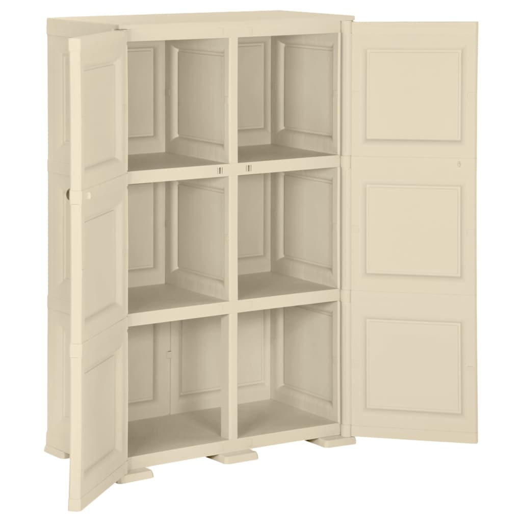 Kunststoffschrank 79x43x125 cm Holzdesign Vanilleeis