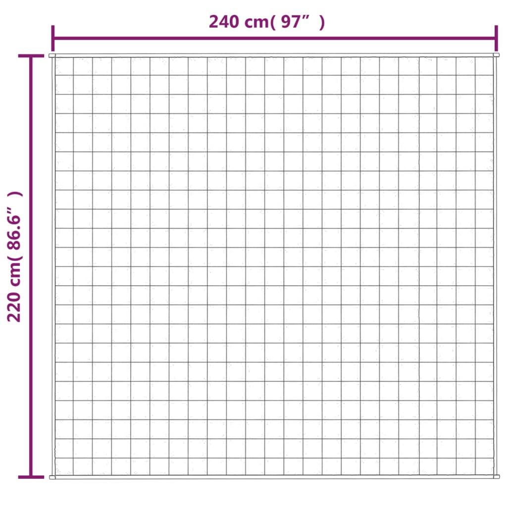 Gewichtsdecke Grau 122x183 cm 5 kg Stoff