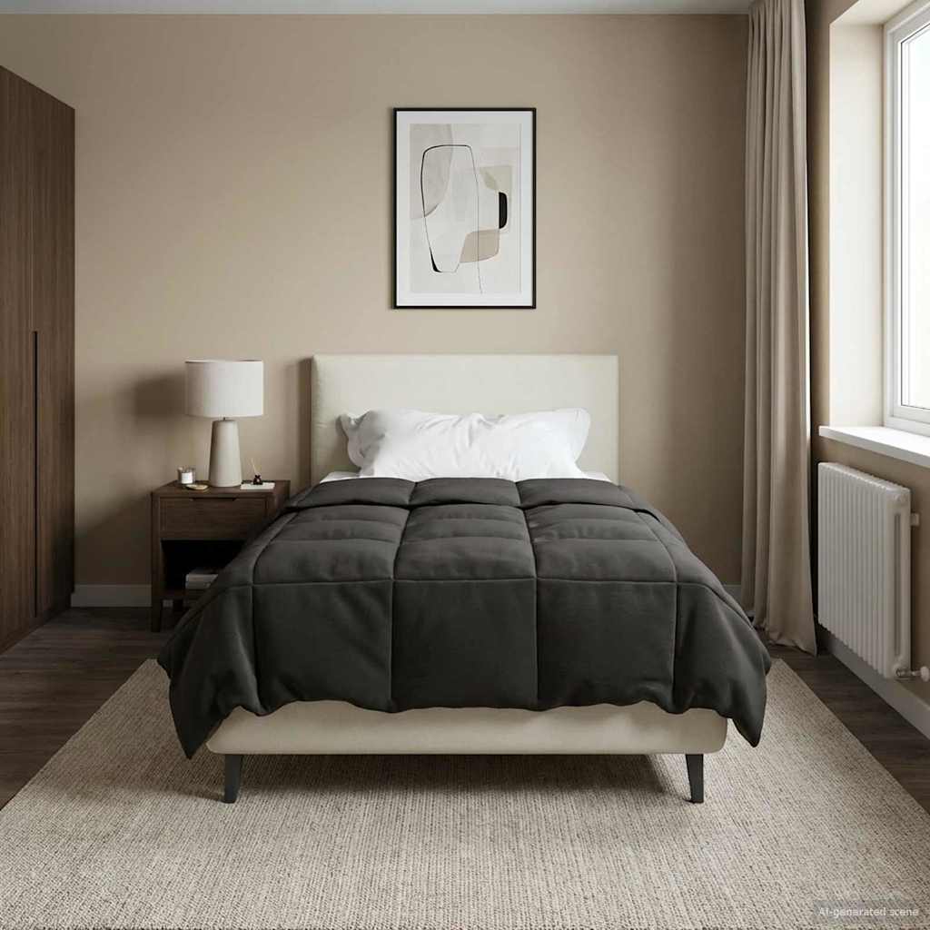 Ganzjahresbettdecke Anthrazit 135 x 200 cm Mikrofaser