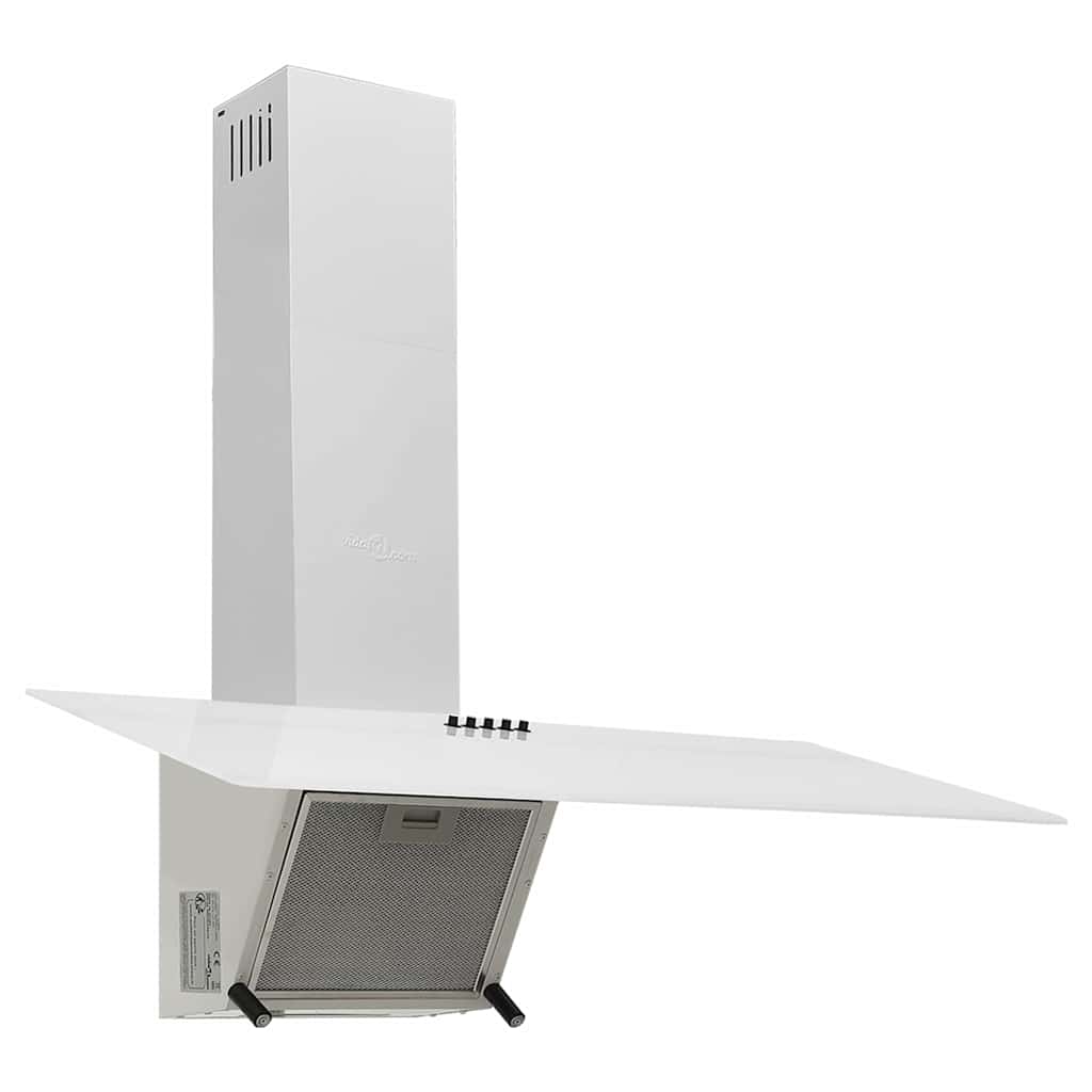 Dunstabzugshaube 60 cm Stahl und Hartglas Schwarz