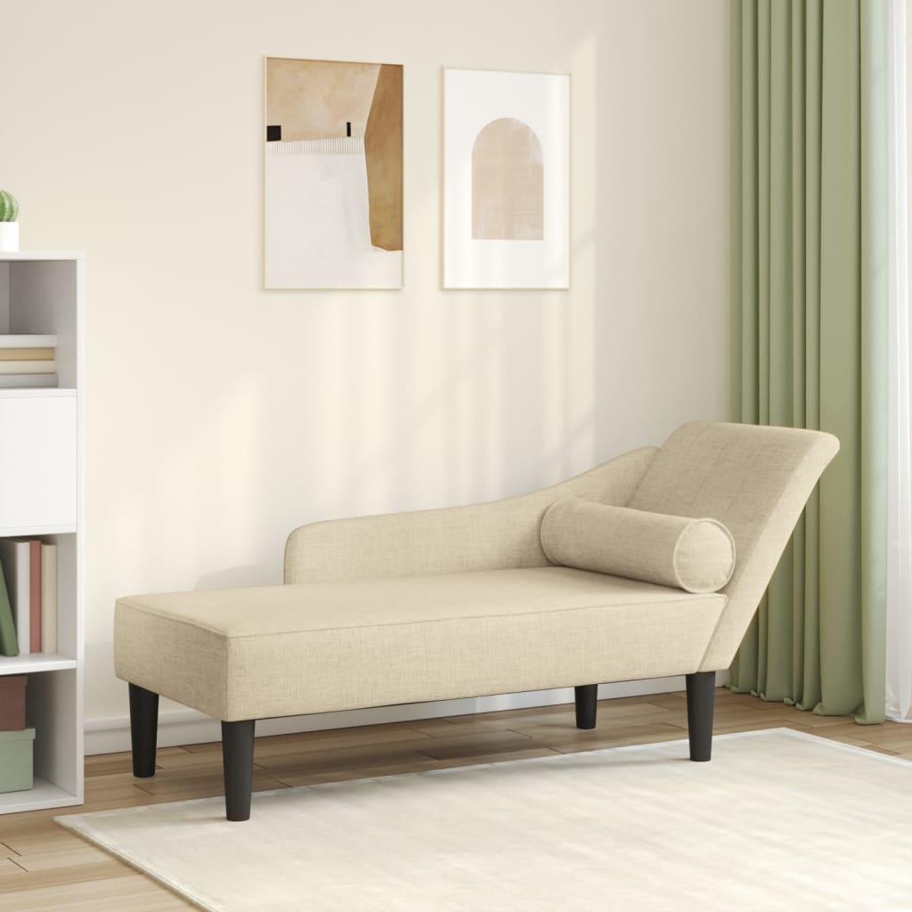 Chaiselongue mit Kissen Weinrot Stoff
