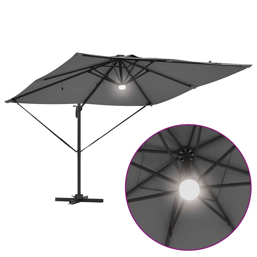 Roma Parasol Beige 286 x 284 x 270 cm Aluminium und Polyester