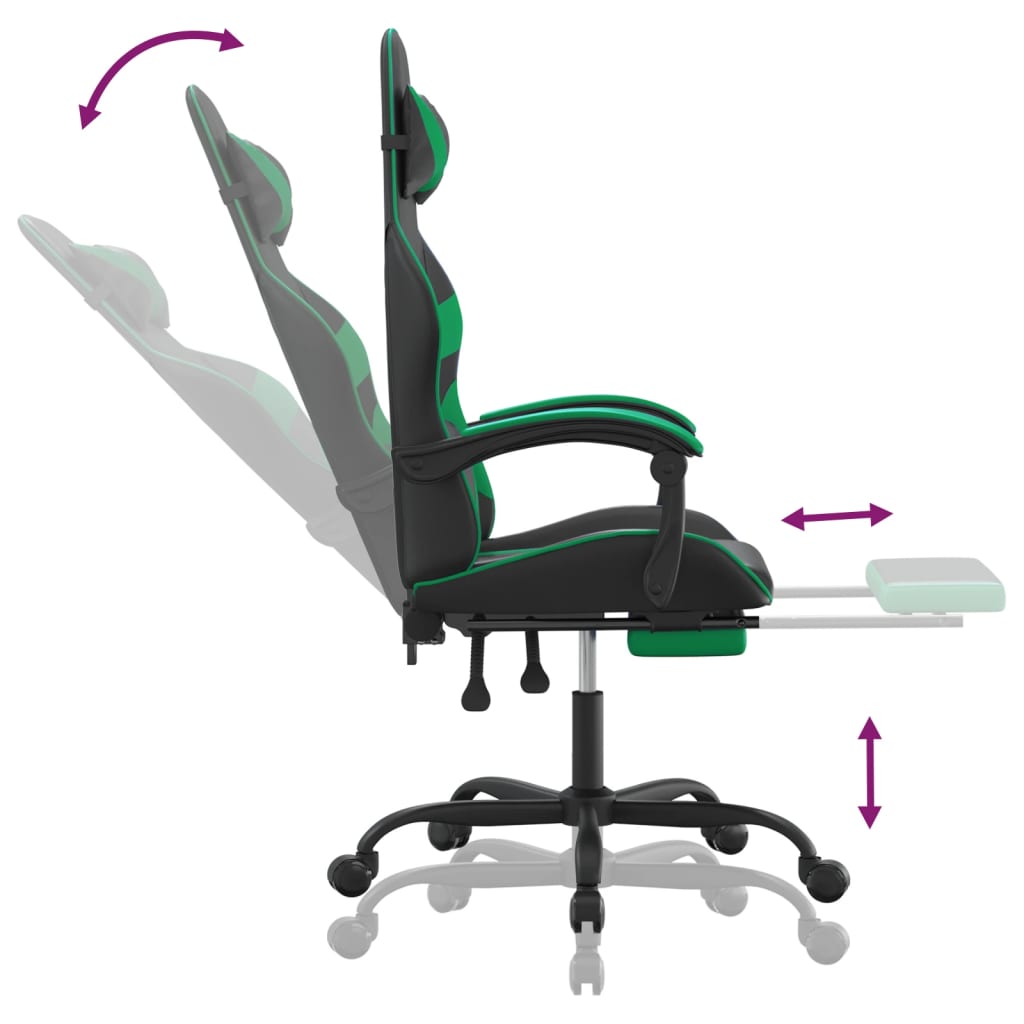 Gaming-Stuhl Drehbar Schwarz und Rot Kunstleder