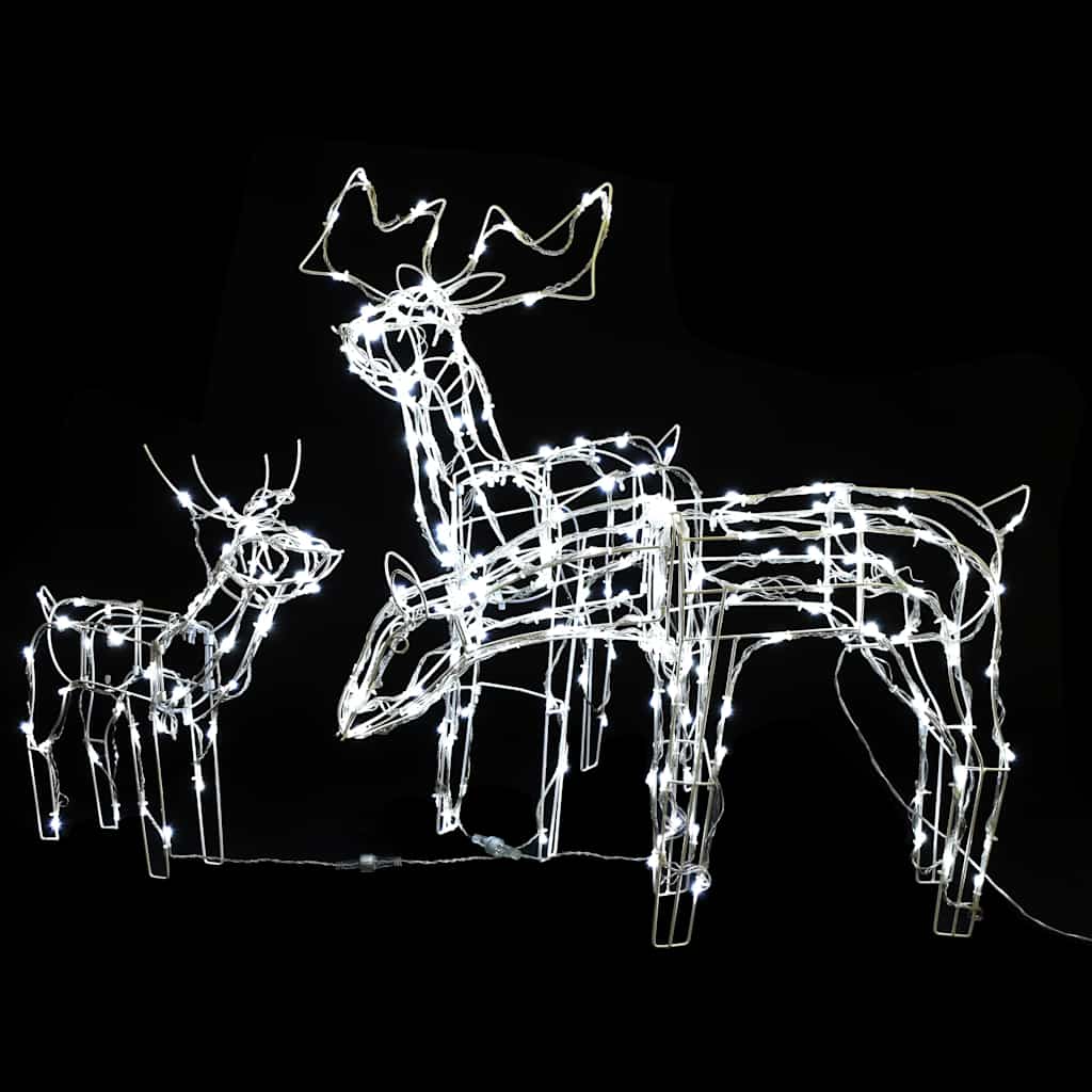 3-tlg. LED-Rentiere Set Weihnachtsdekoration 229 LEDs
