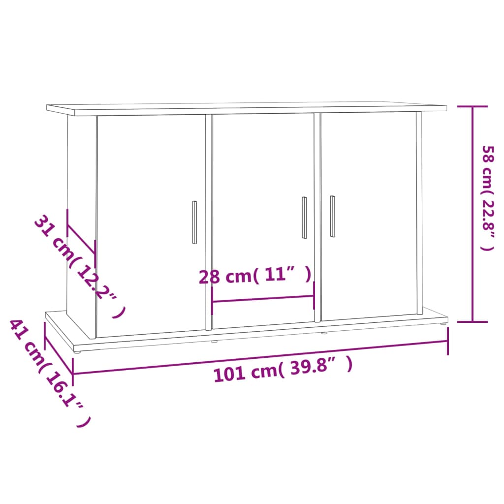 Aquariumständer Weiß 81x36x73 cm Holzwerkstoff