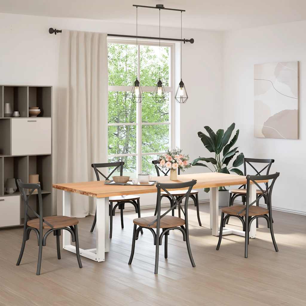 Couchtischbeine T-Form 2 Stk. Schwarz 30x25x(30-31) cm Stahl