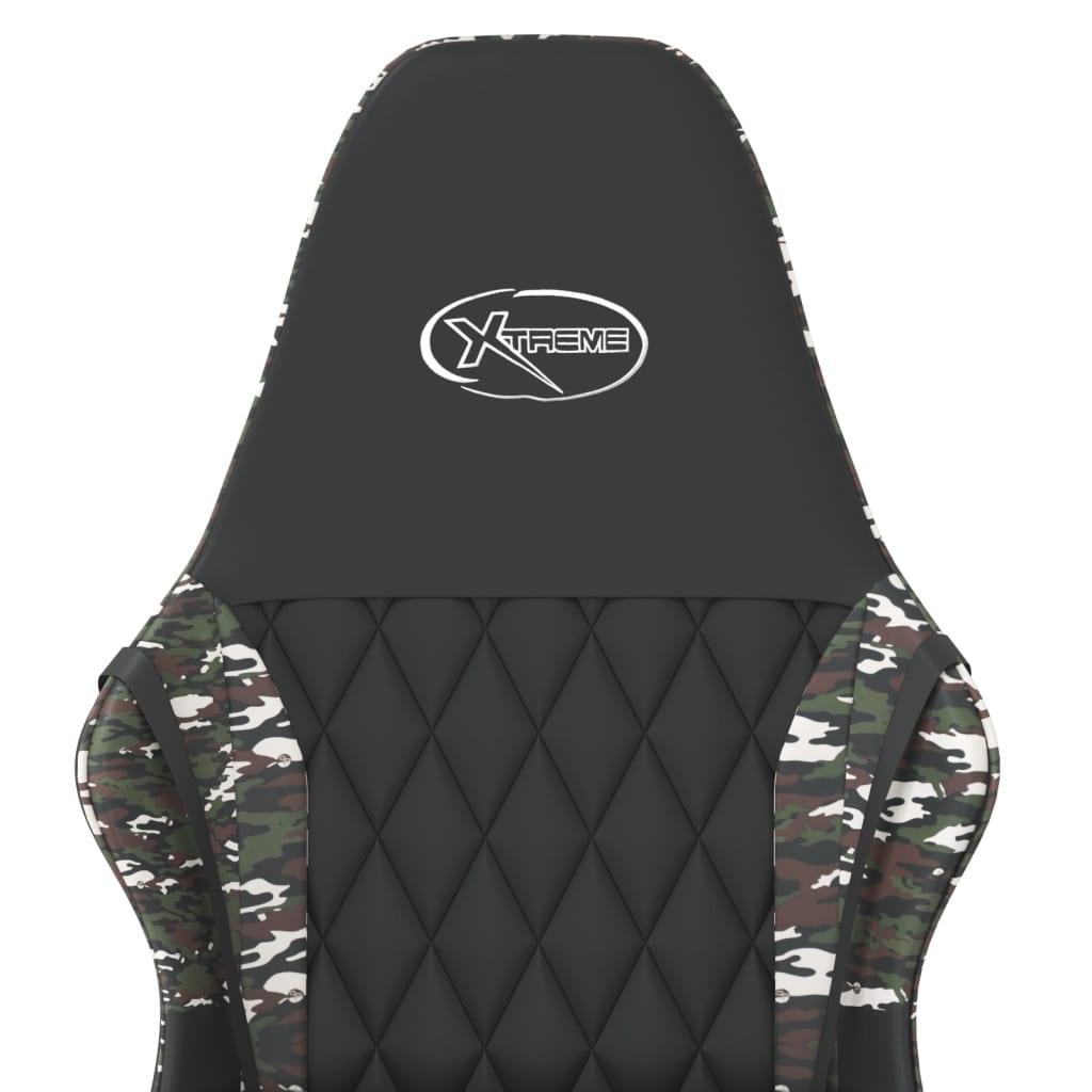 Gaming-Stuhl mit Massagefunktion Schwarz und Blau Kunstleder