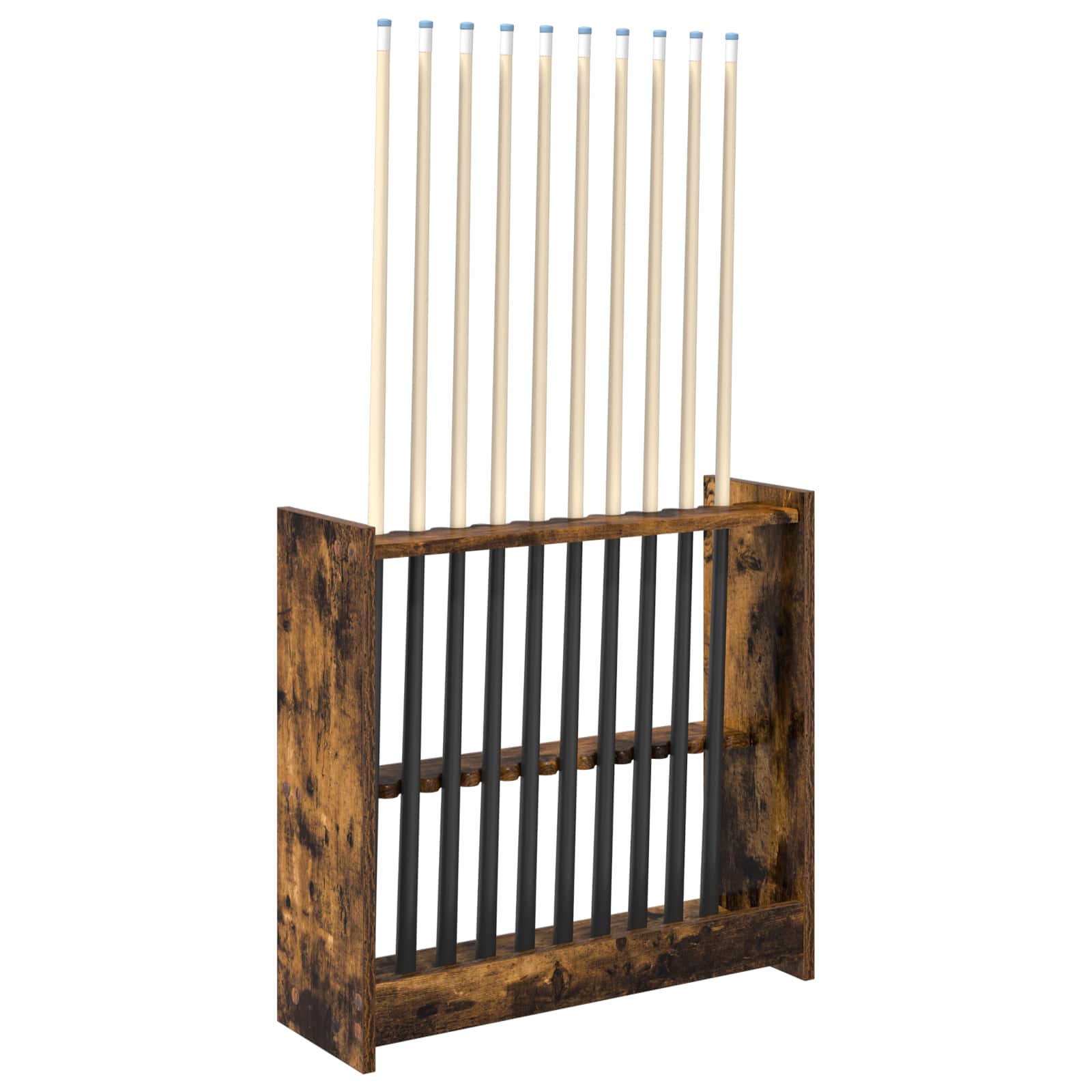 Billardqueue-Ständer Holzwerkstoff 60 x 20 x 57 cm Weiß