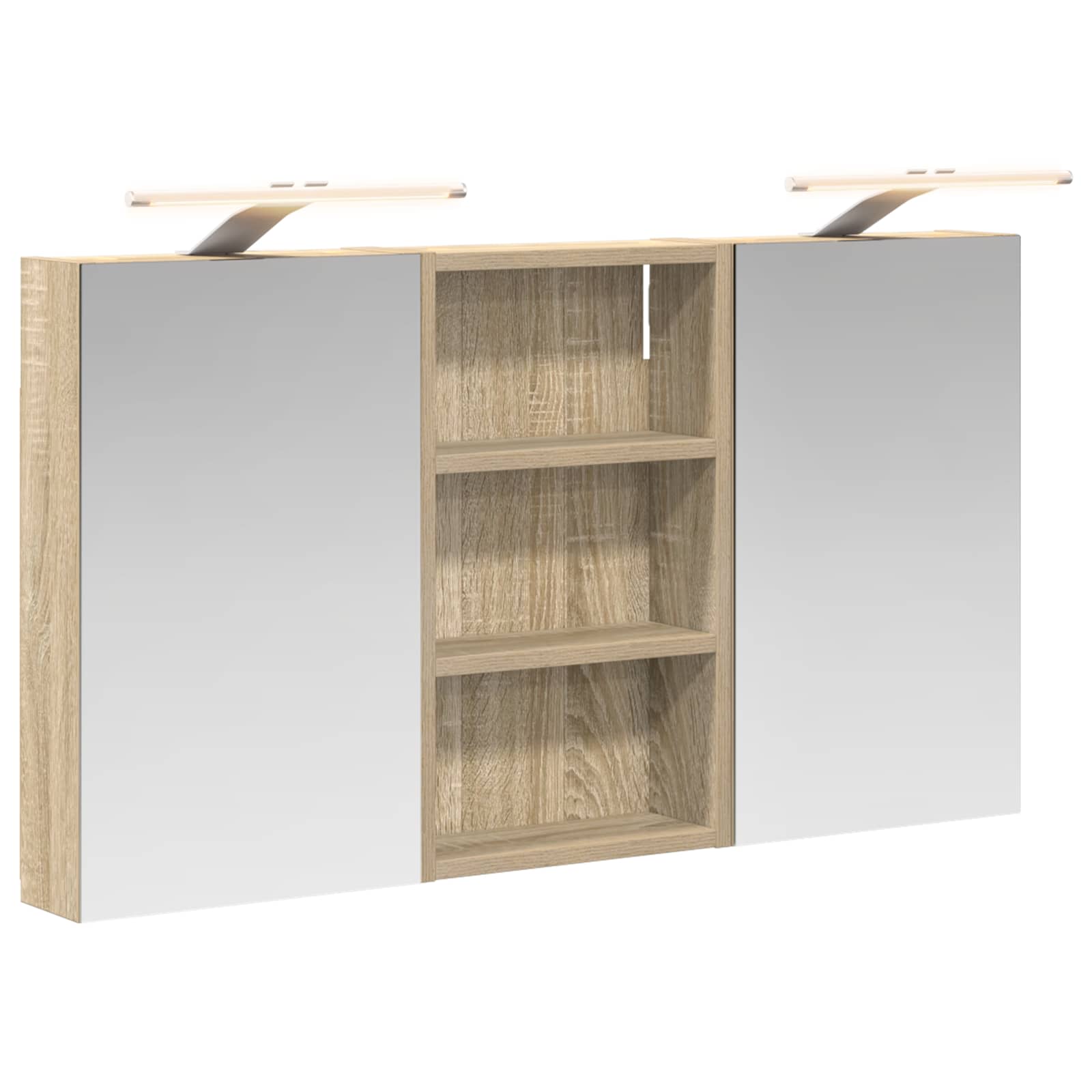 Badezimmerschrank-Set 3 pcs 80 x 10,5 x 50 cm Holzwerkstoff