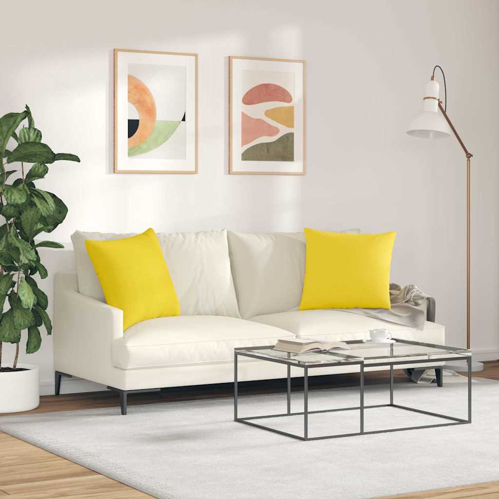 Sofakissen 2 pcs Hellgrau 50 x 30 cm Stoff