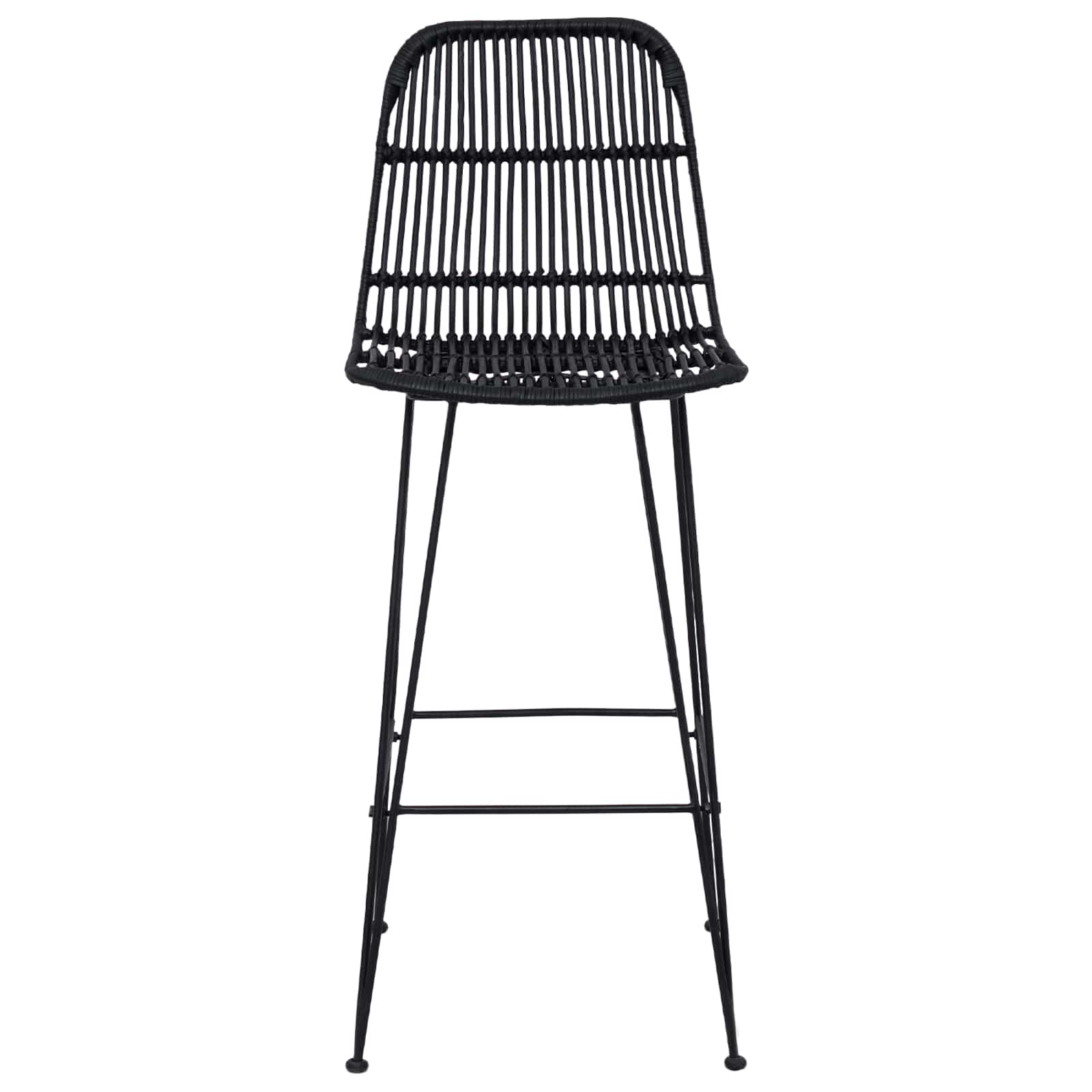 Barhocker 2 pcs Natur 44 x 55 x 109 cm Rattan und Stahl