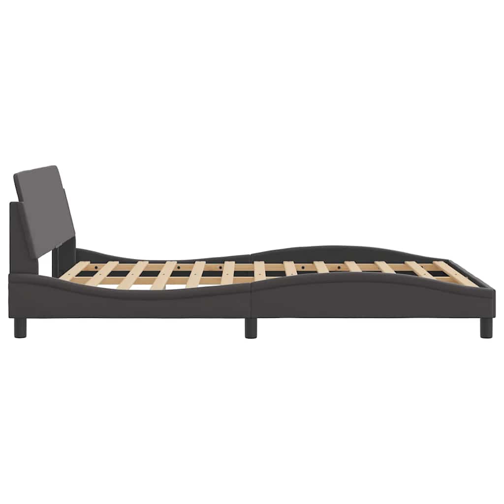 Bettgestell "Dover" Schwarz 80x200 cm Kunstleder
