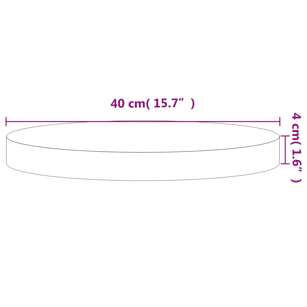 Tischplatte Ø30x1,5 cm Rund Massivholz Buche