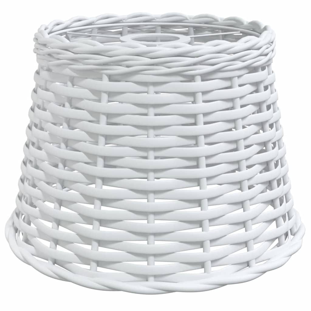 Lampenschirm Weiß Ø15x12 cm Korbweide