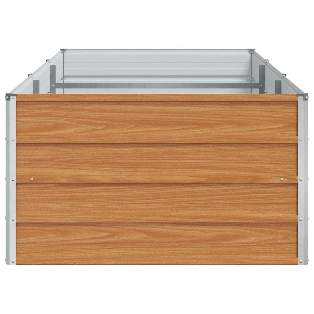 Hochbeet Hellbraun 100 x 100 x 77 cm Verzinkter Stahl