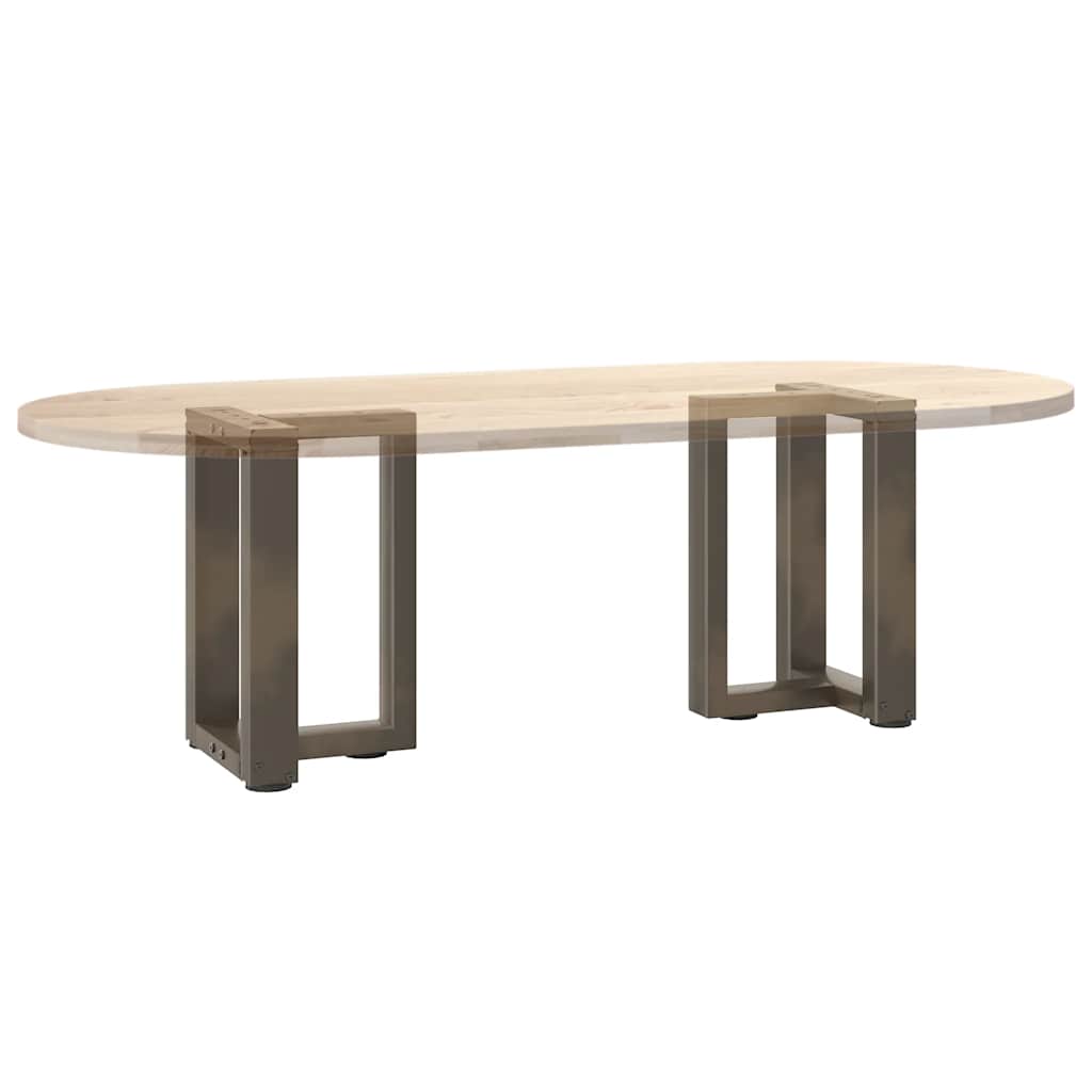 Couchtischbeine T-Form 2 Stk. Schwarz 30x25x(30-31) cm Stahl