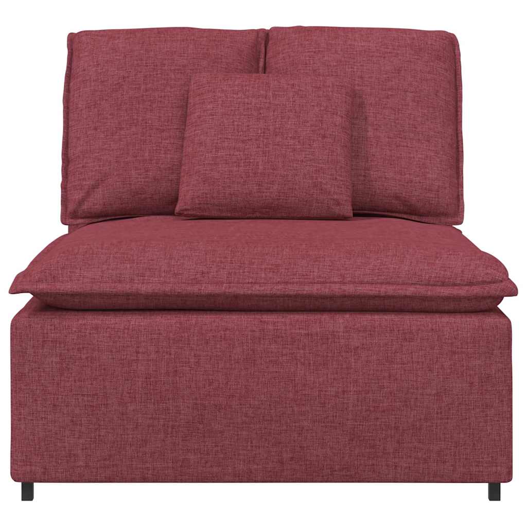 Modulares Sofa Endmodul mit Armlehne Kissen Hellgrau 100 cm