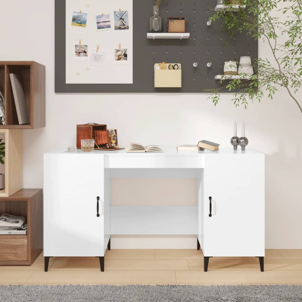 Schreibtisch mit Tür Altholz 140 x 50 x 75 cm Holzwerkstoff