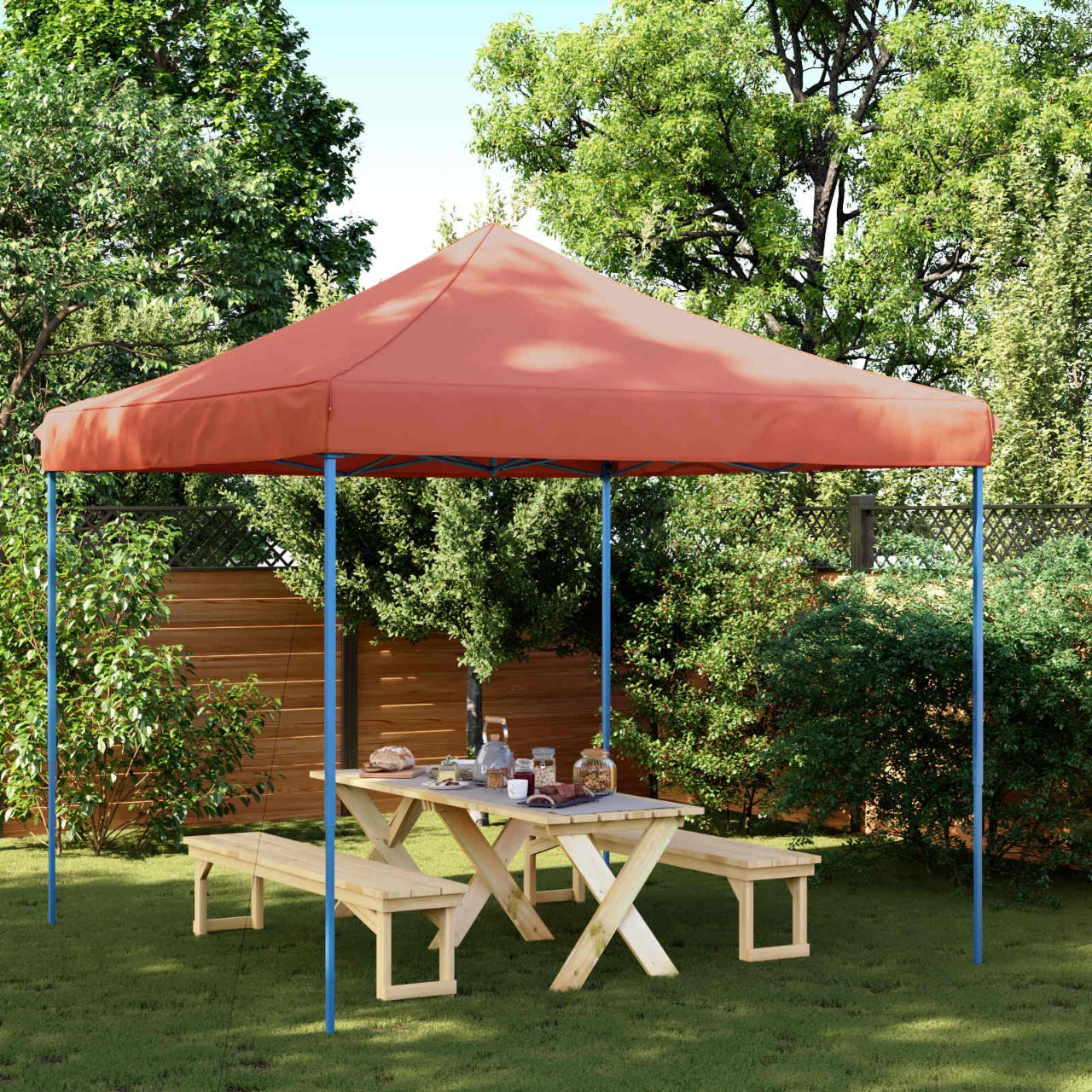 Partyzelt Faltbar Pop-Up Schwarz 292x292x315 cm