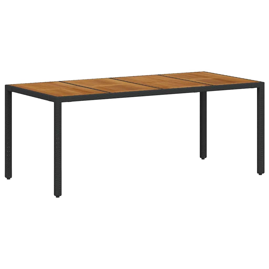 Garten Essgruppe 3 pcs Schwarz und Braun Poly-Rattan
