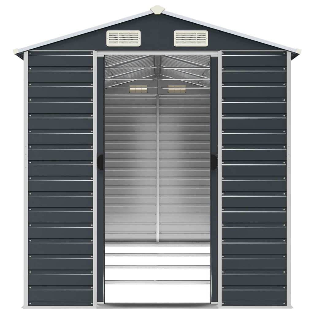 Gerätehaus Grün 191x130x198 cm Verzinkter Stahl