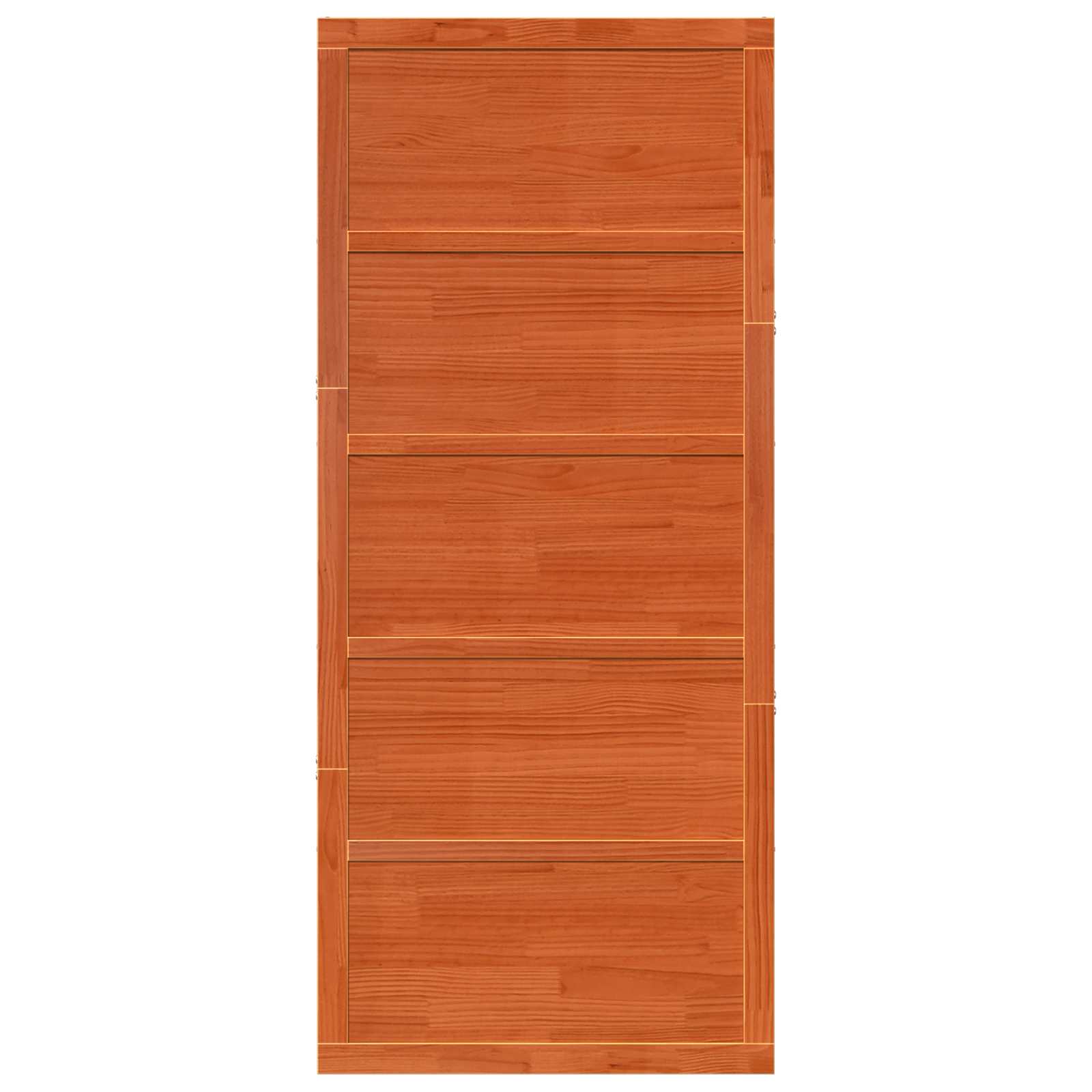 Scheunentür Natur 100 x 2,5 x 208 cm Massives Kiefernholz
