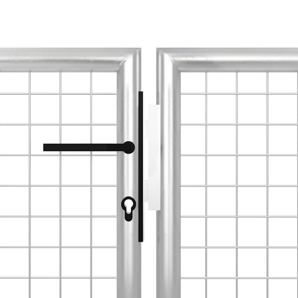 Gartentor aus Stahl 350 x 75 cm Grün