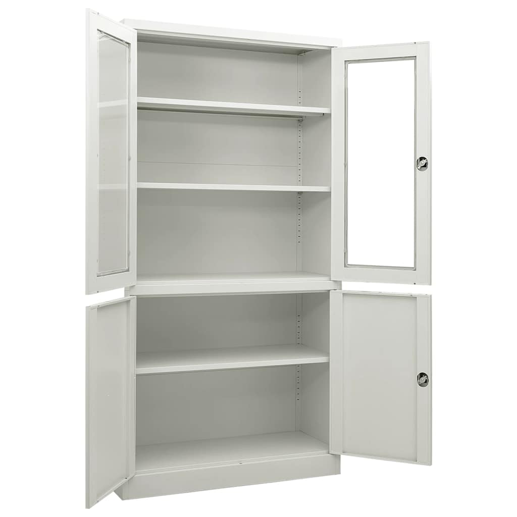 Büroschrank Weiß 90x40x180 cm Stahl