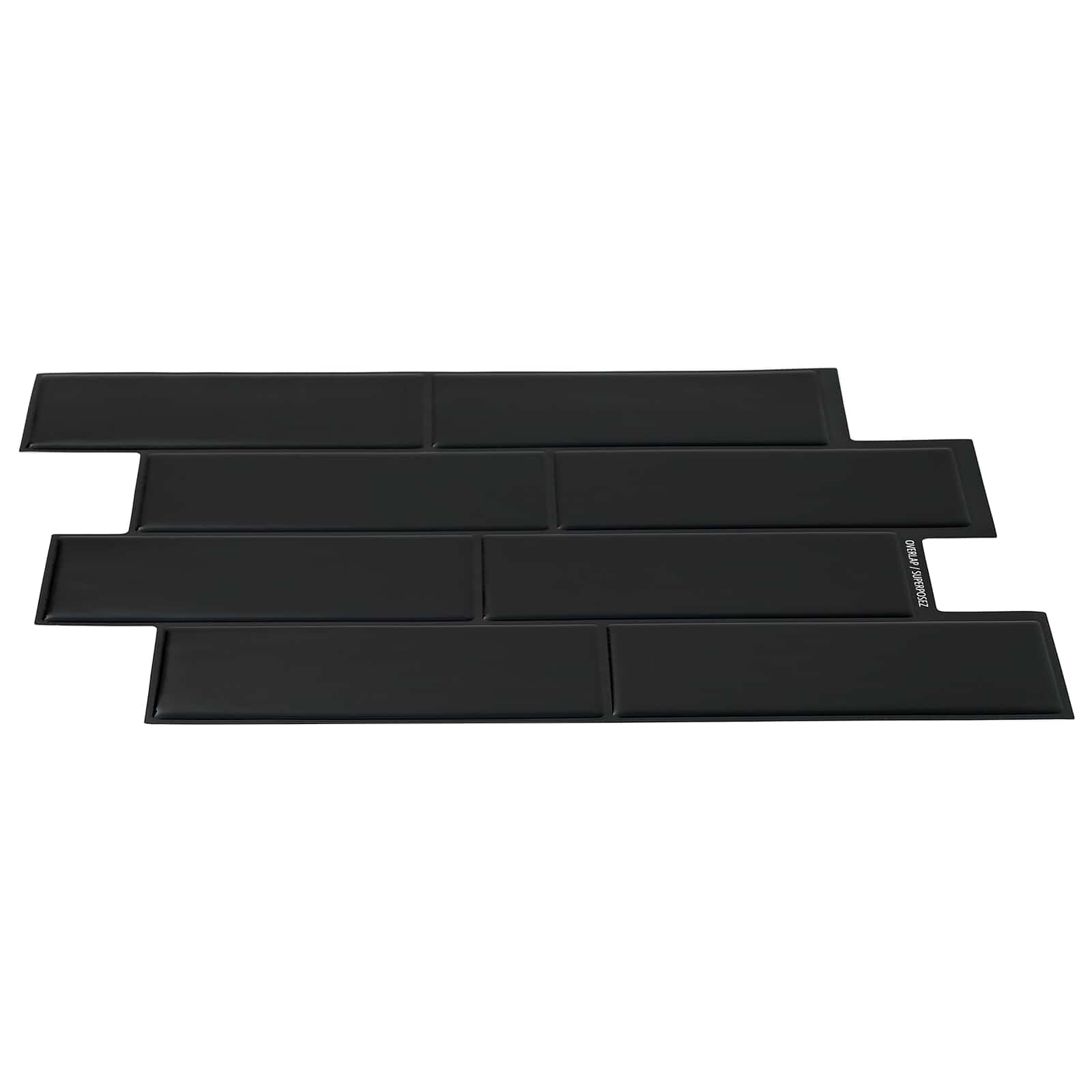 U-Bahn-Fliese 10 pcs Weiß Grau 29 x 21 cm Polyurethan und PET