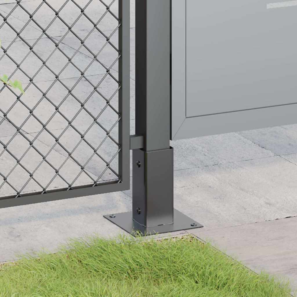 Pfostenträger Quadratisch 4Stk. Silber 46x46mm Verzinkter Stahl