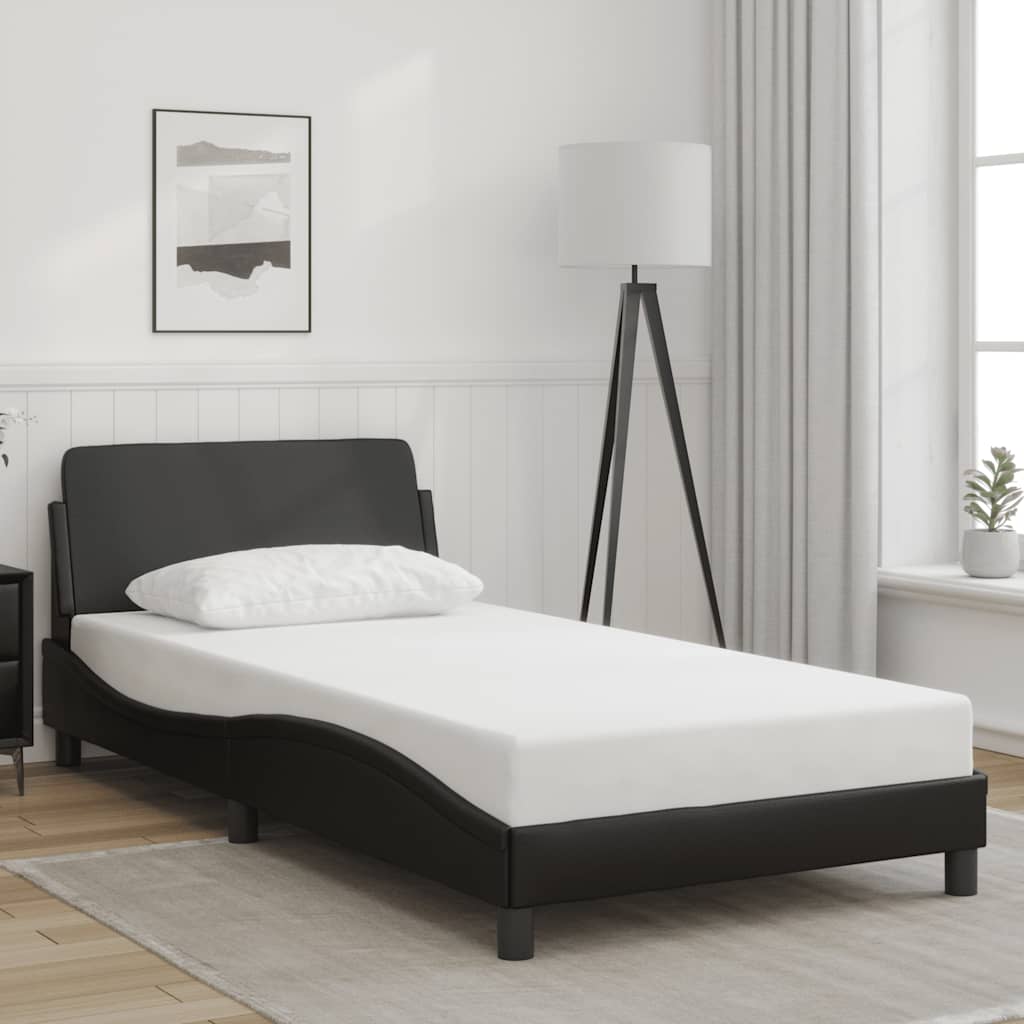 Bettgestell "Dover" Schwarz 80x200 cm Kunstleder