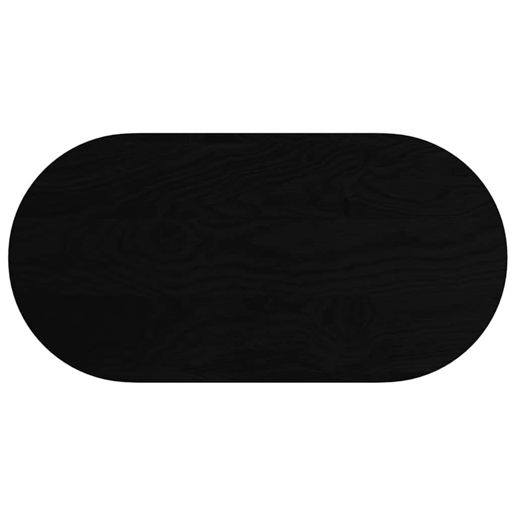 Tischplatte 80x40x2 cm Massivholz Eiche Oval