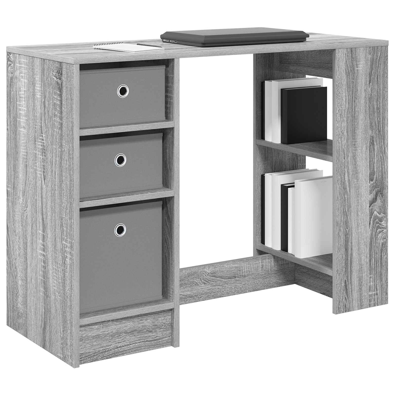 Schreibtisch mit Schubladen Weiß 100 x 40 x 75 cm Holzwerkstoff