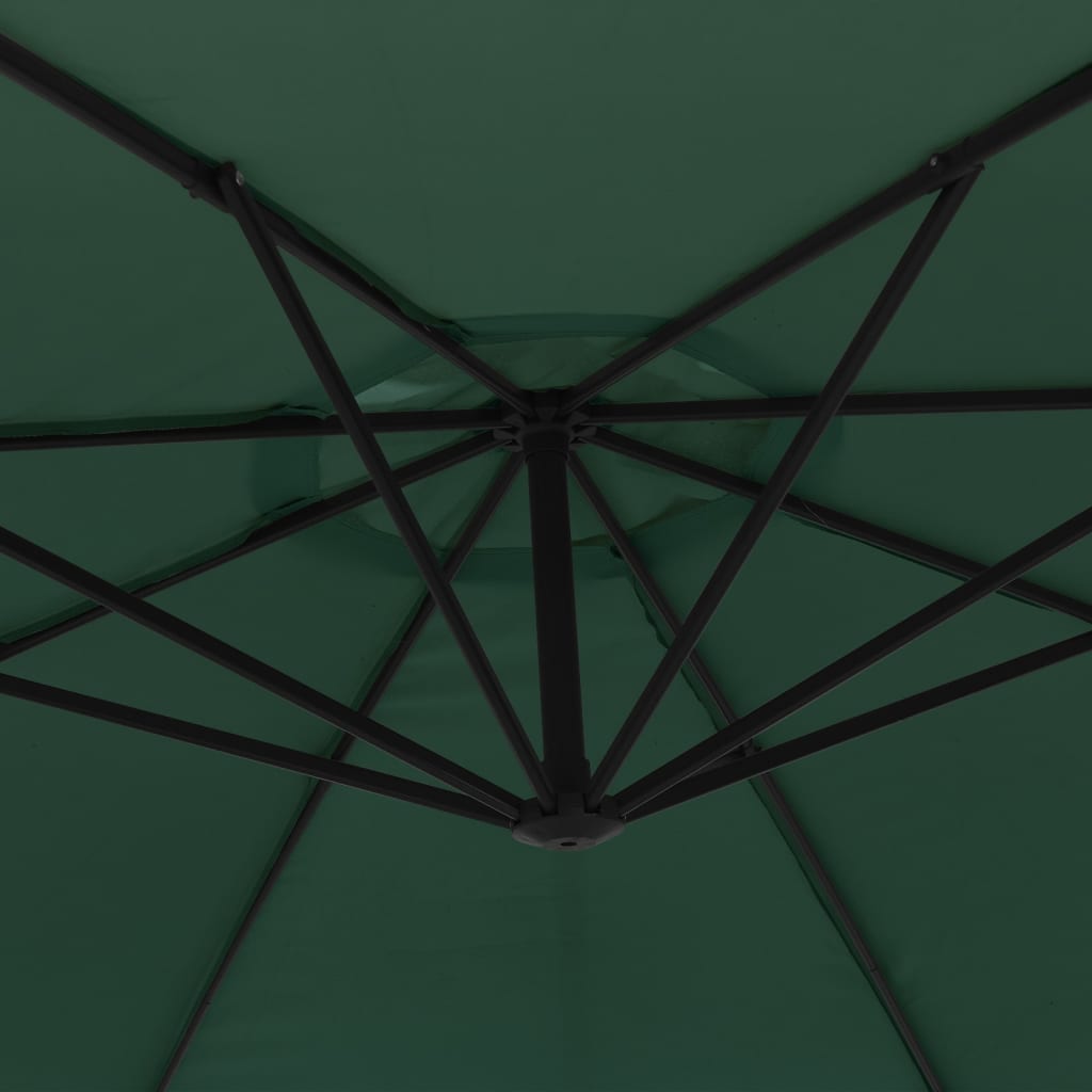 Ampelschirm mit Aluminium-Mast 350 cm Taupe